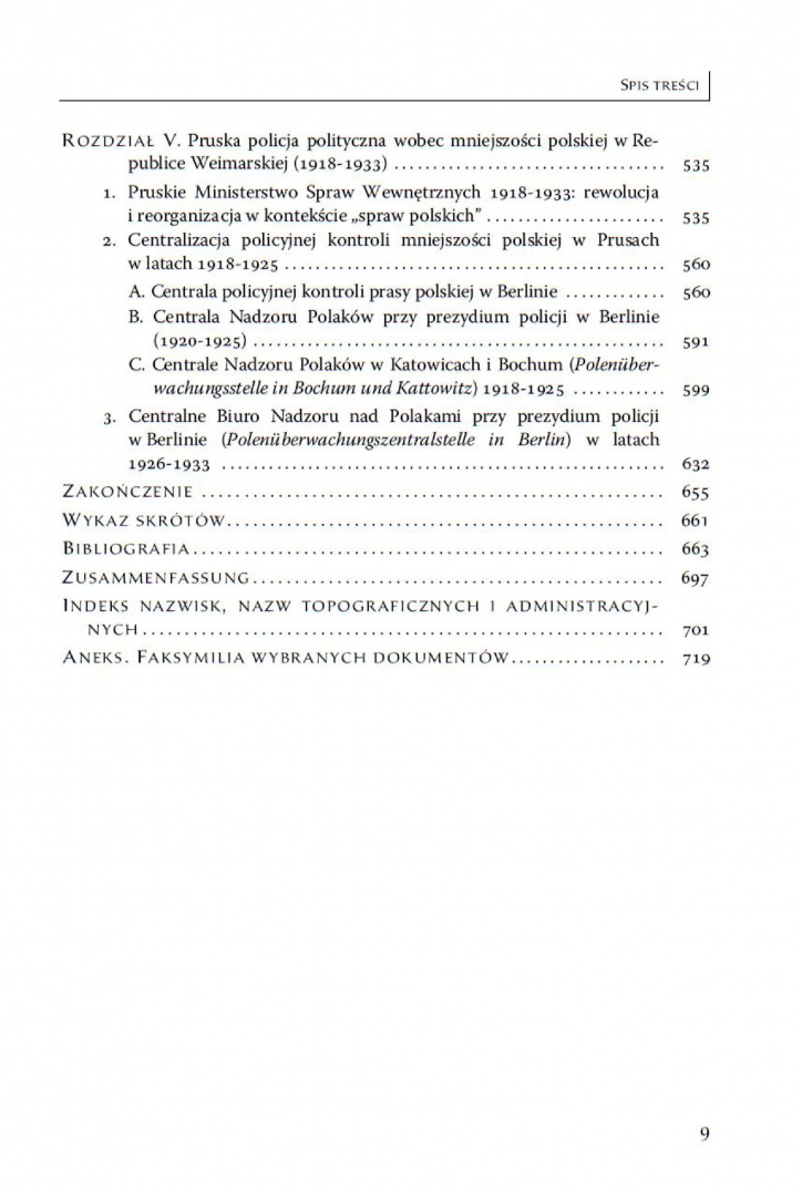 Pruska policja polityczna wobec mniejszości polskiej w latach 1871-1933. Struktury i ludzie Pruska policja polityczna wobec mniejszości polskiej w latach 1871-1933. Struktury i ludzie