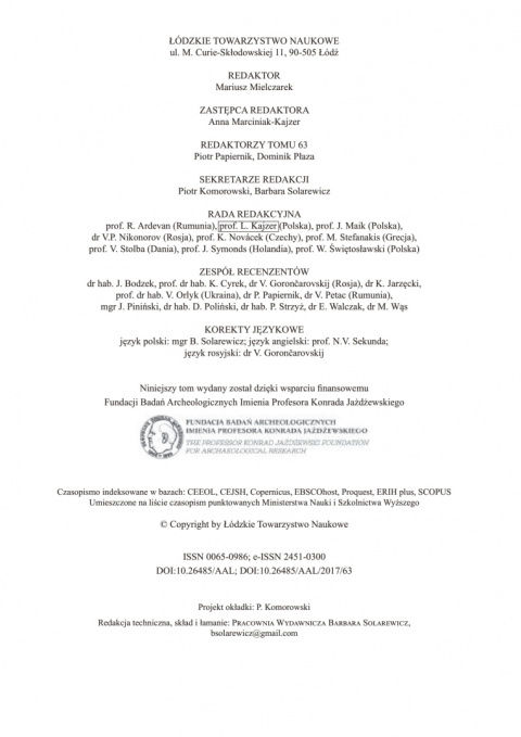 Nowe dane do badań archeologicznych. New data for research into the Stone Age Nowe dane do badań archeologicznych. New data for research into the Stone Age