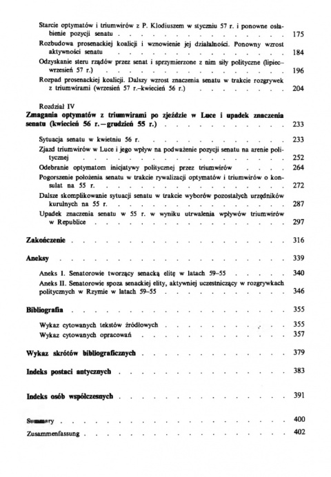 Polityczna rola senatu w Republice Rzymskiej w latach 59-55 Polityczna rola senatu w Republice Rzymskiej w latach 59-55