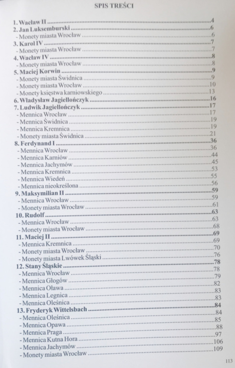 Śląskie monety królów czeskich. Katalog Śląskie monety królów czeskich. Katalog
