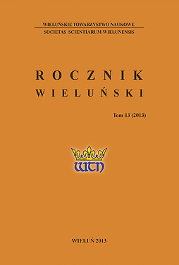 Rocznik wieluński, Tom 13 (2013)