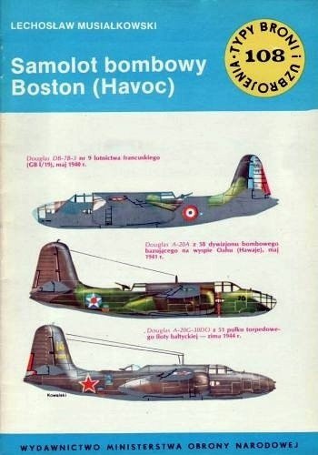 Samolot bombowy Boston (Havoc) TBiU 108 Samolot bombowy Boston (Havoc) TBiU 108