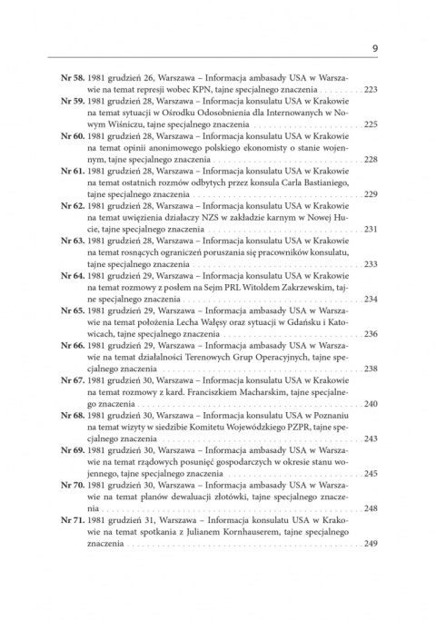 Post po Karnawale. Amerykańskie placówki dyplomatyczne w PRL wobec pierwszych tygodni stanu wojennego Post po Karnawale. Amerykańskie placówki dyplomatyczne w PRL wobec pierwszych tygodni stanu wojennego