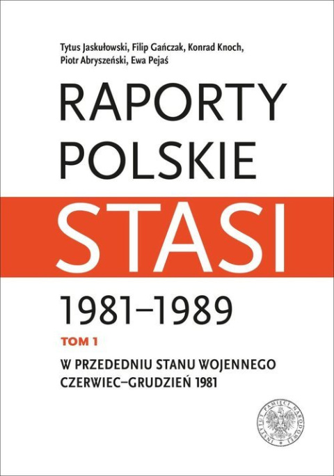 Raporty polskie Stasi 1981-1989. Tom 1. W przededniu stanu wojennego: czerwiec-grudzień 1981