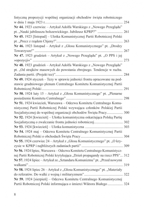 Przeciw socjalistom. Komunistyczna Partia Robotnicza Polski/ Komunistyczna Partia Polski wobec Polskiej Partii Socjalistycznej.. Przeciw socjalistom. Komunistyczna Partia Robotnicza Polski/ Komunistyczna Partia Polski wobec Polskiej Partii Socjalistycznej..