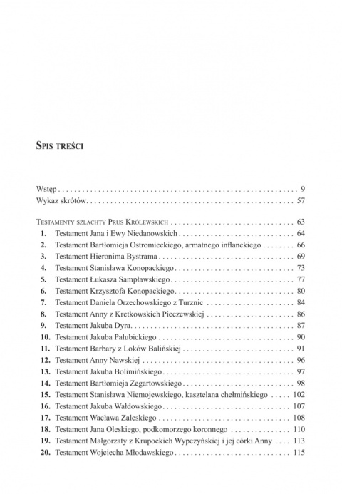 Testamenty szlachty Prus Królewskich z XVII wieku Testamenty szlachty Prus Królewskich z XVII wieku