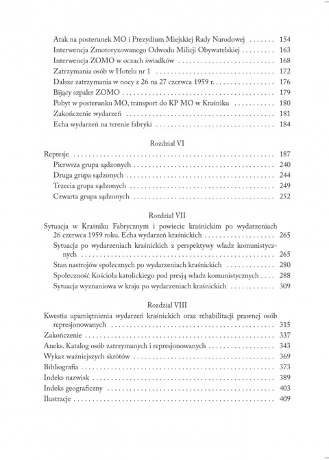 Wydarzenia 26 czerwca 1959 roku w Kraśniku Fabrycznym. Przyczyny - przebieg - represje Wydarzenia 26 czerwca 1959 roku w Kraśniku Fabrycznym. Przyczyny - przebieg - represje