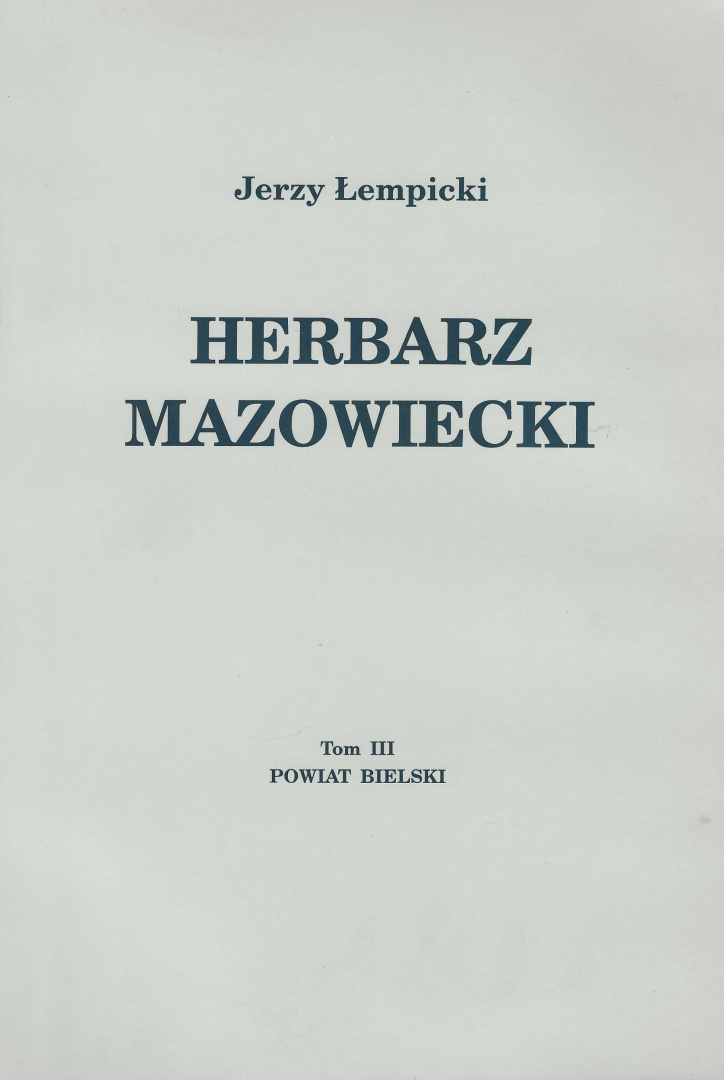Herbarz Mazowiecki Tomy I -III kpl. Herbarz Mazowiecki Tomy I -III kpl.
