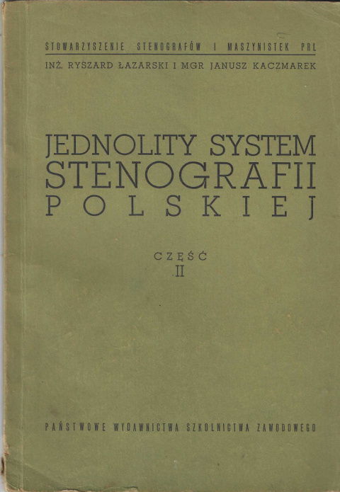 Jednolity system stenografii polskiej, część II