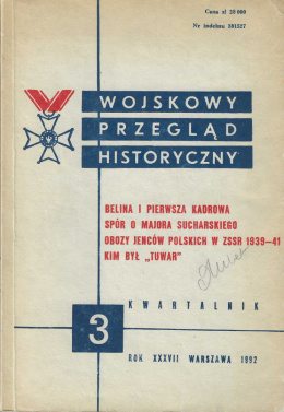 Wojskowy Przegląd Historyczny 3. Kwartalnik. Rok XXXVII Warszawa 1992