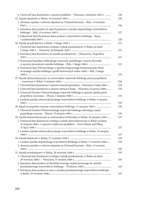 Akta sejmikowe województwa bełskiego. Lata 1656-1695 Akta sejmikowe województwa bełskiego. Lata 1656-1695