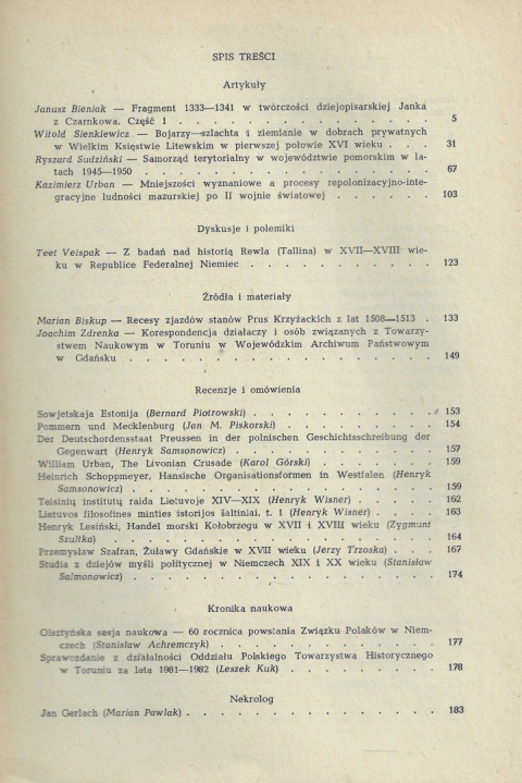 Zapiski Historyczne poświęcone historii Pomorza i krajów bałtyckich. Tom XJ VIII - rok 1983, zeszyt 4 Zapiski Historyczne poświęcone historii Pomorza i krajów bałtyckich. Tom XJ VIII - rok 1983, zeszyt 4