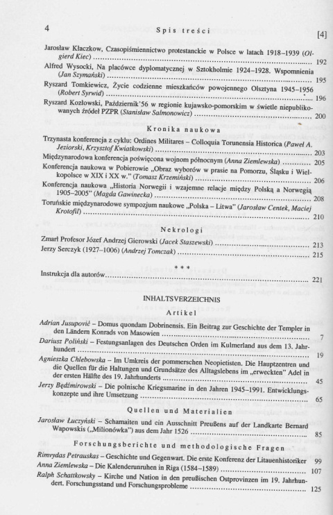 Zapiski historyczne poświęcone historii Pomorza i krajów bałtyckich, tom LXXI, rok 2006, zeszyt 1 Zapiski historyczne poświęcone historii Pomorza i krajów bałtyckich, tom LXXI, rok 2006, zeszyt 1