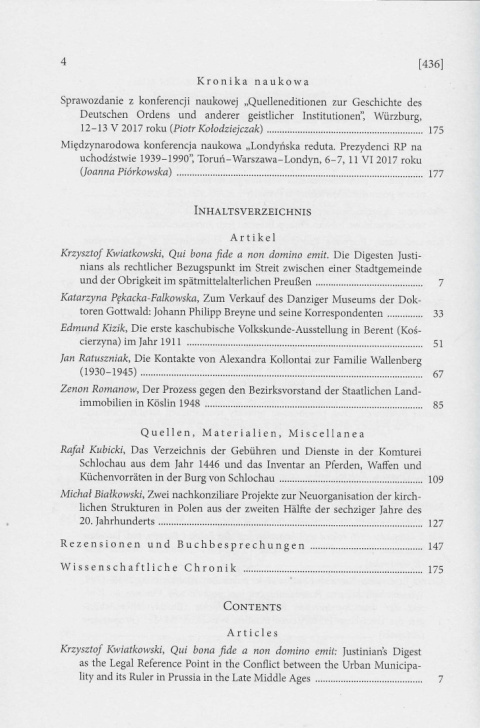 Zapiski historyczne poświęcone historii Pomorza i krajów bałtyckich, tom LXXXII, 2017, zeszyt 3 Zapiski historyczne poświęcone historii Pomorza i krajów bałtyckich, tom LXXXII, 2017, zeszyt 3
