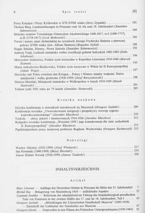 Zapiski historyczne poświęcone historii Pomorza i krajów bałtyckich, tom LXV, rok 2000, zeszyt 1 Zapiski historyczne poświęcone historii Pomorza i krajów bałtyckich, tom LXV, rok 2000, zeszyt 1