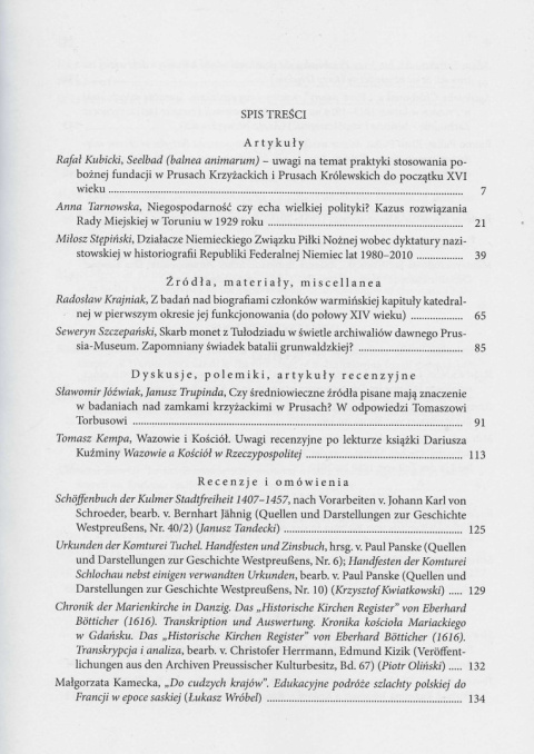 Zapiski historyczne poświęcone historii Pomorza i krajów bałtyckich, tom LXXX rok 2015, zeszyt 1 Zapiski historyczne poświęcone historii Pomorza i krajów bałtyckich, tom LXXX rok 2015, zeszyt 1