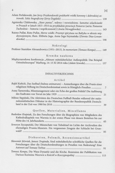 Zapiski historyczne poświęcone historii Pomorza i krajów bałtyckich, tom LXXX rok 2015, zeszyt 1 Zapiski historyczne poświęcone historii Pomorza i krajów bałtyckich, tom LXXX rok 2015, zeszyt 1