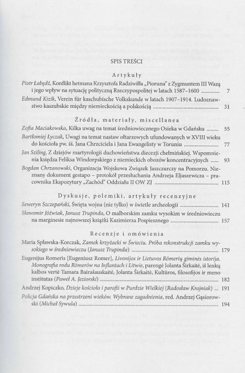 Zapiski historyczne poświęcone historii Pomorza Tom LXXX, Rok 2015, zeszyt 2 Zapiski historyczne poświęcone historii Pomorza Tom LXXX, Rok 2015, zeszyt 2
