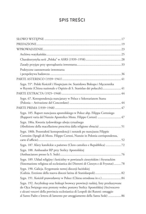 Inwentarz Archiwum Historycznego Sekretariatu Stanu Stolicy Apostolskiej. Zespół Piusa XII. Tom 1 Inwentarz Archiwum Historycznego Sekretariatu Stanu Stolicy Apostolskiej. Zespół Piusa XII. Tom 1