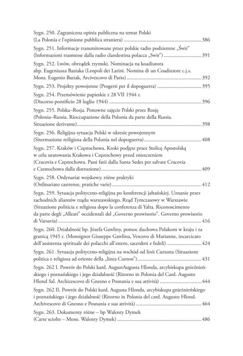 Inwentarz Archiwum Historycznego Sekretariatu Stanu Stolicy Apostolskiej. Zespół Piusa XII. Tom 1 Inwentarz Archiwum Historycznego Sekretariatu Stanu Stolicy Apostolskiej. Zespół Piusa XII. Tom 1