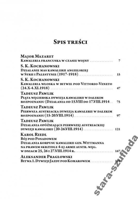 Studia nad kawalerią w Wielkiej Wojnie Tom I Studia nad kawalerią w Wielkiej Wojnie Tom I